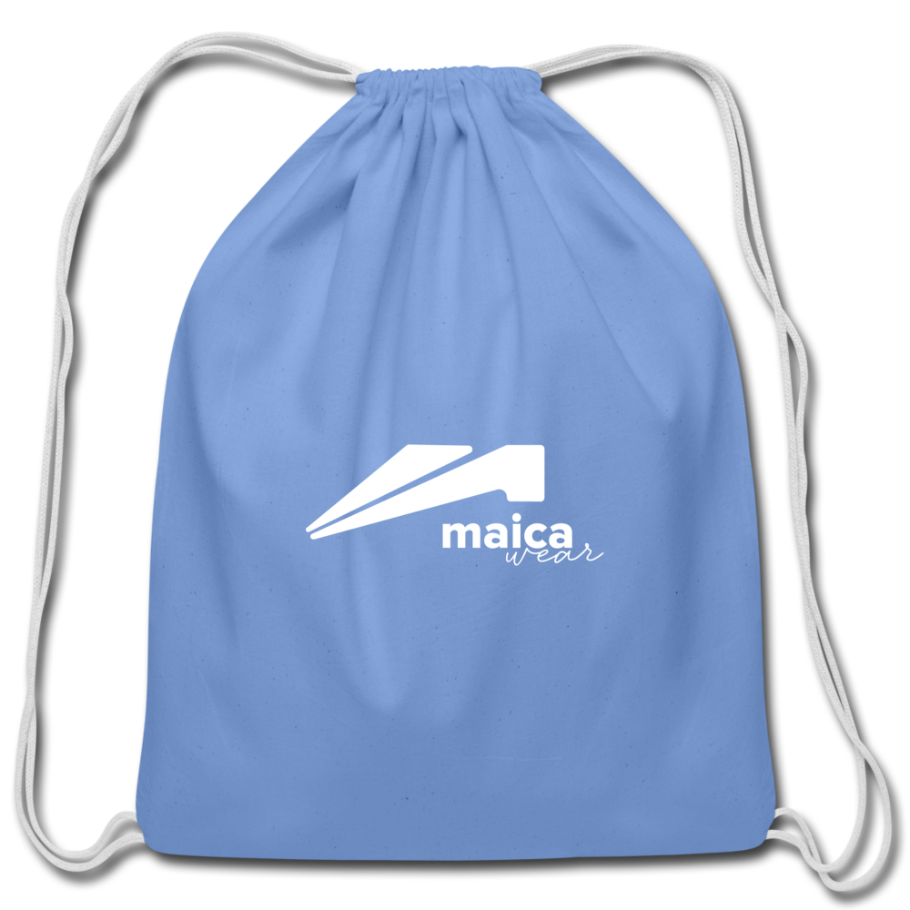 Maica Wear Cotton Drawstring Bag - carolina blue