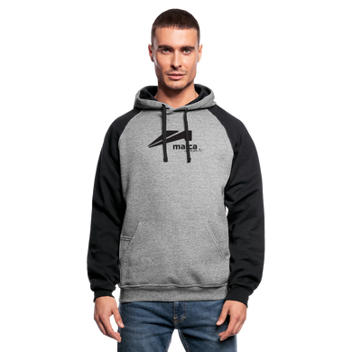 Maica Wear Colorblock Hoodie - heather gray/black