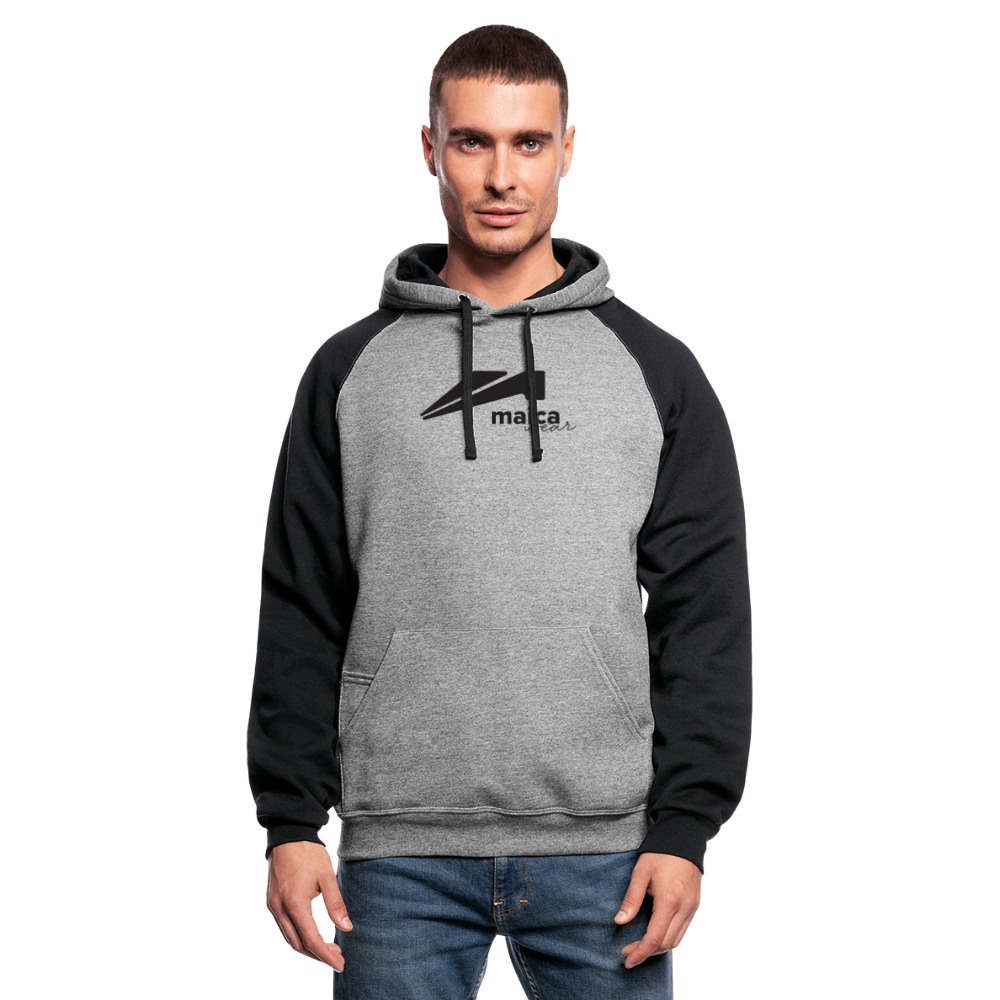 Maica Wear Colorblock Hoodie - heather gray/black