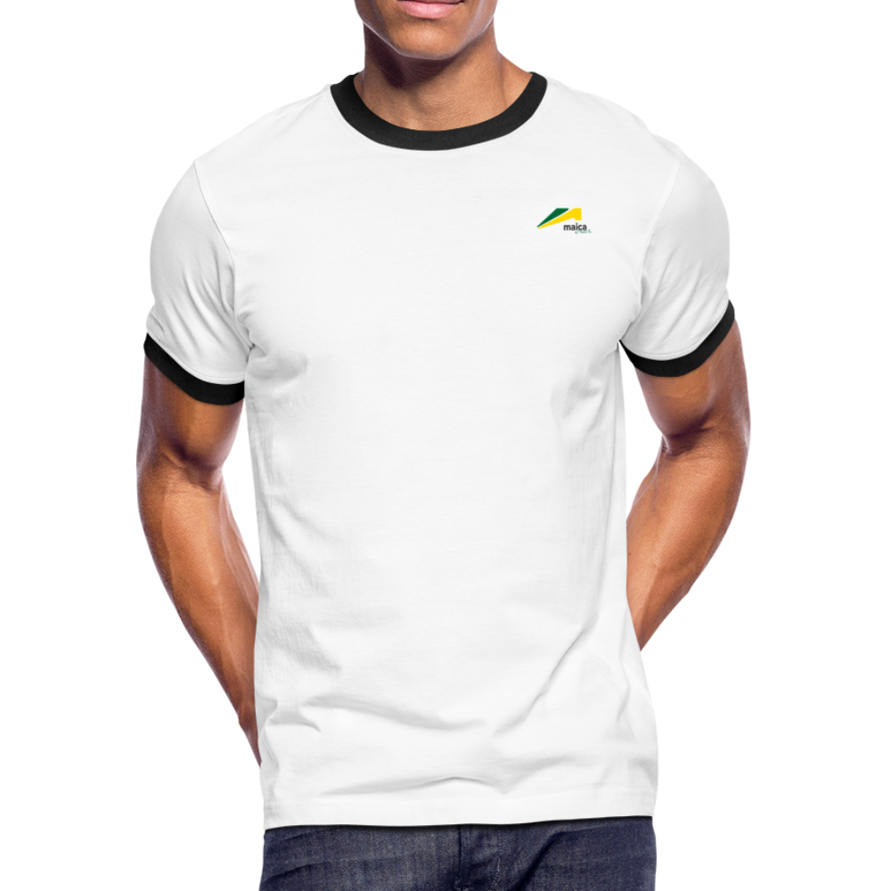 Maica Wear Men's Ringer T-Shirt - white/black