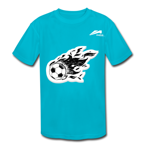 Maica Wear Kids' Moisture Wicking Performance T-Shirt - turquoise